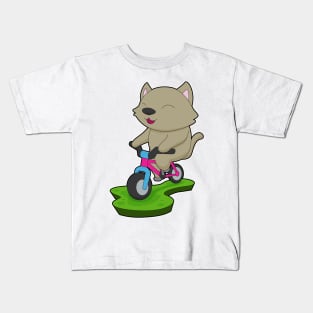 Cat Bicycle Kids T-Shirt